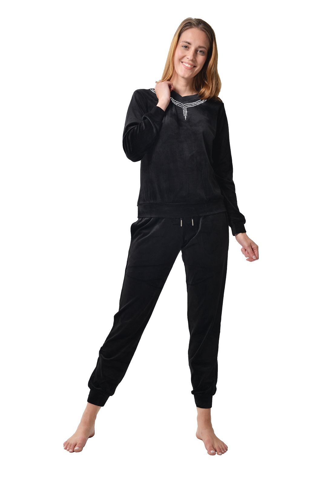 RAIKOU Damen Velours Nicki Hausanzug Freizeitanzug Fitnessanzug Trainingsanzug Jogginganzug Schlafanzug Nicki-Anzug