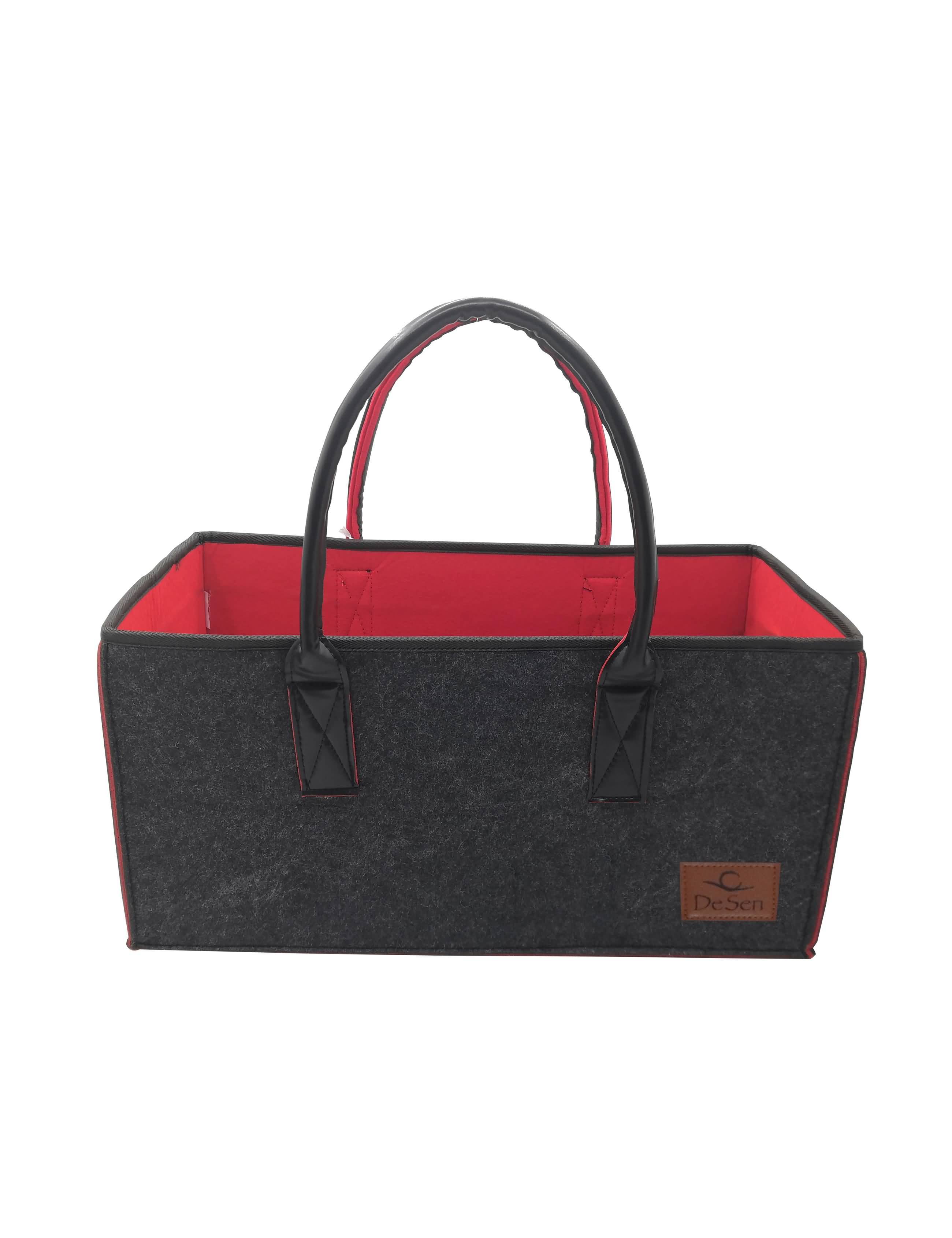 DESEN Premium Filztasche – als Hochwertige Einkaufstasche, Stoff-Shopper-Bag, Henkeltasche, Einkaufskorb, zur Aufbewahrung von Kaminholztasche