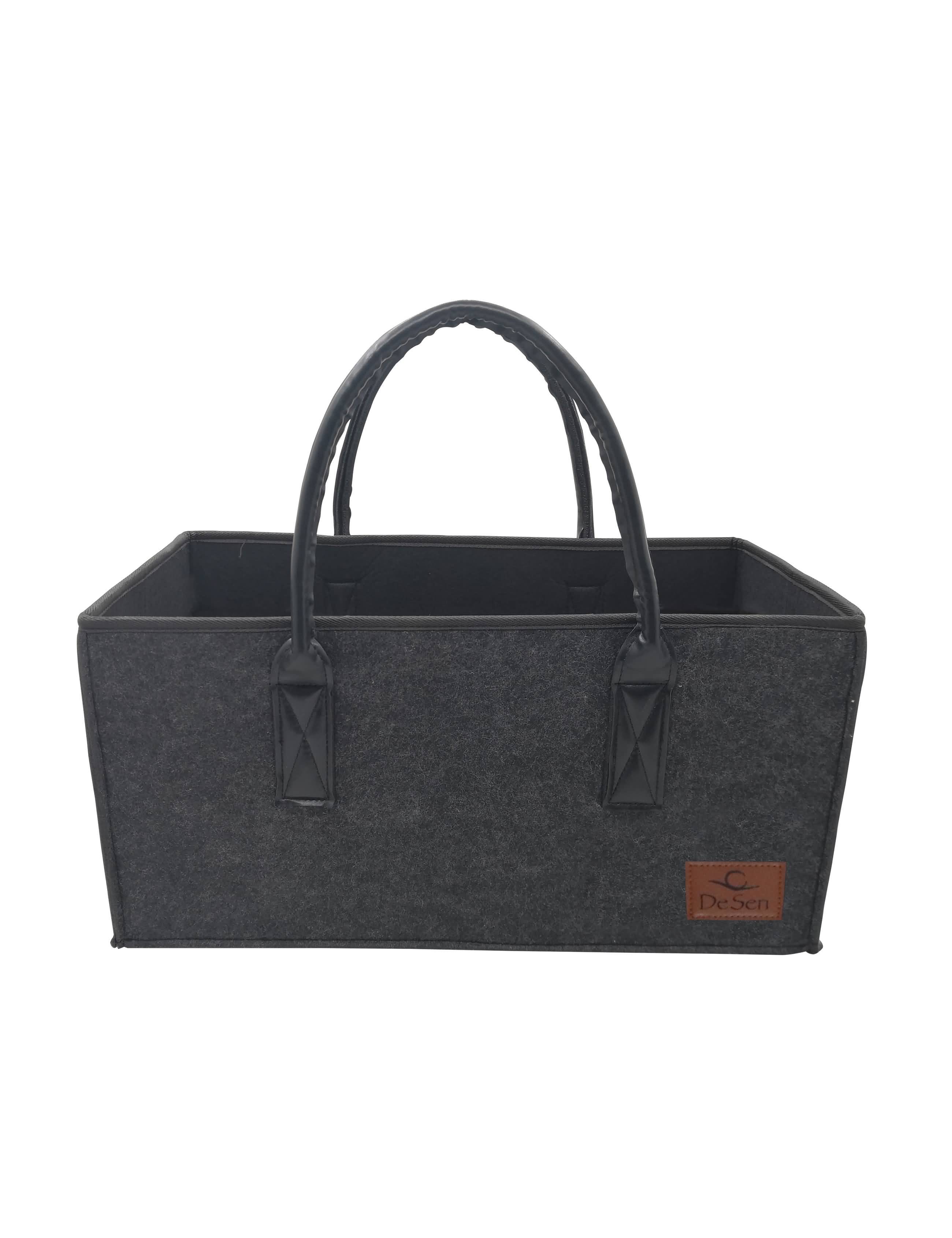 DESEN Premium Filztasche – als Hochwertige Einkaufstasche, Stoff-Shopper-Bag, Henkeltasche, Einkaufskorb, zur Aufbewahrung von Kaminholztasche
