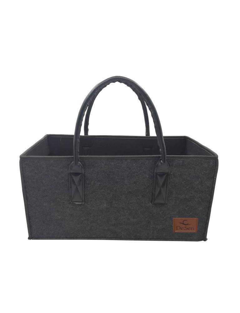 DESEN Premium Filztasche – als Hochwertige Einkaufstasche, Stoff-Shopper-Bag, Henkeltasche, Einkaufskorb, zur Aufbewahrung von Kaminholztasche