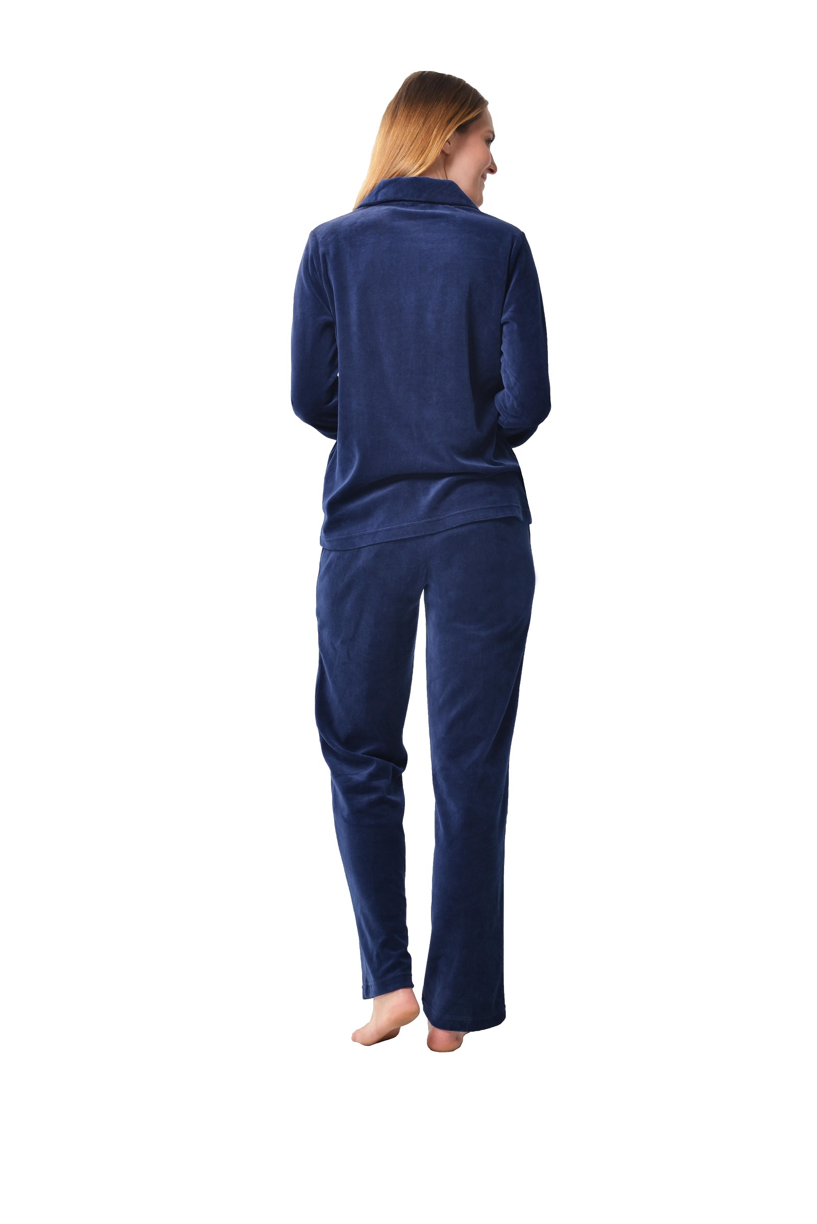DESEN Damen Velours Nicki Freizeitanzug Fitnessanzug Hausanzug Jogginganzug Nicki-Anzug mit Reißverschluss und Glitzersteinen