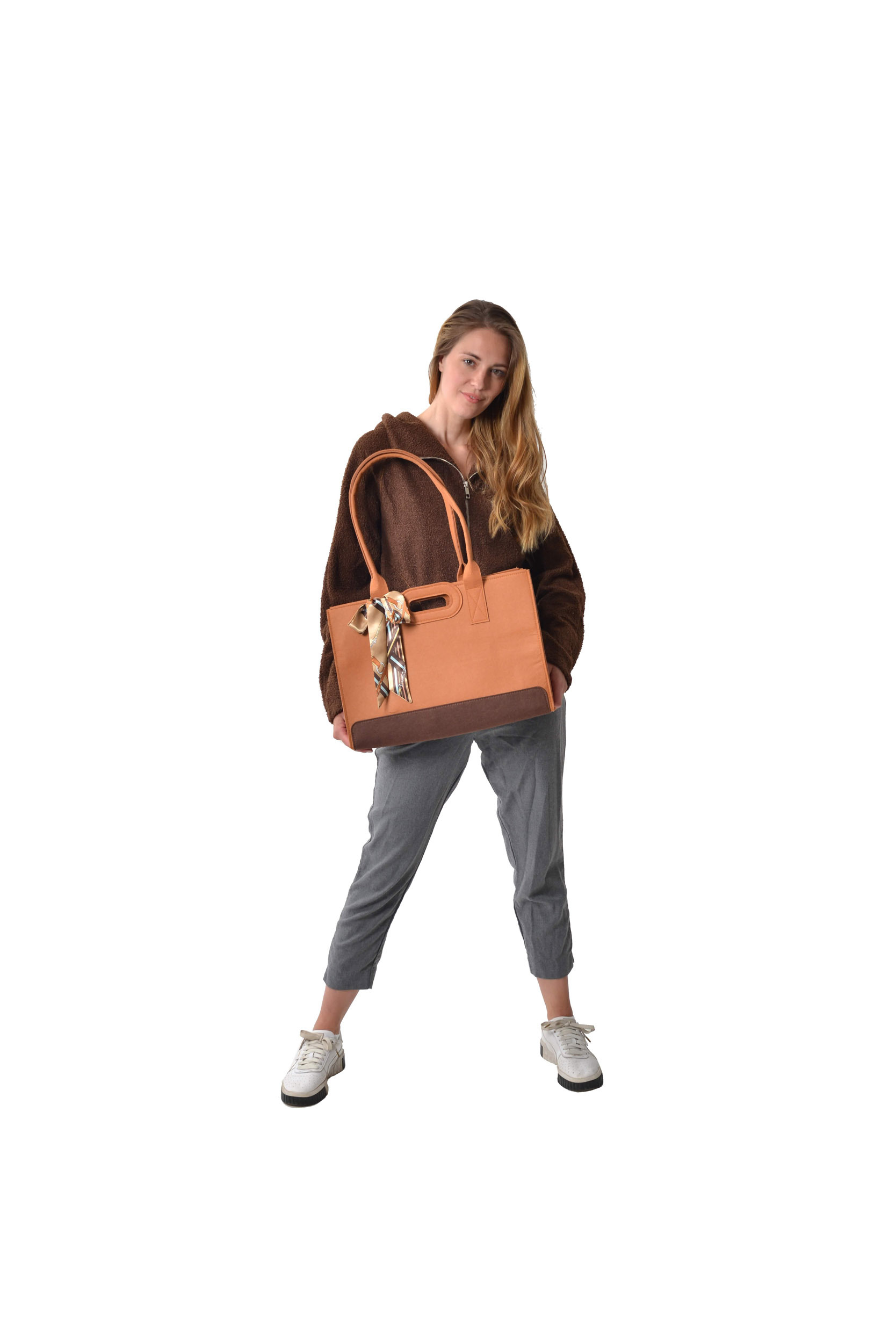Die Neue RAIKOU KULT Filz-Tasche mit abnehmbarer Innentasche, Hochwertige Einkaufstasche, Strandtasche，Badetasche, Henkeltasche，Zeitungskorb, Filzkorb, Einkaufskorb, Kaminholztasche, auch für Garten Picknick Strand oder zur Spielzeug Aufbewahrung