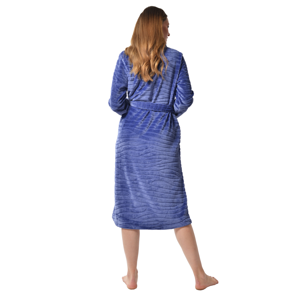 RAIKOU Damen Bademantel Morgenmantel Saunamantel weiches und super flauschiges Coral-Fleece Flausch RelaxKuschelfrottee Microfaser