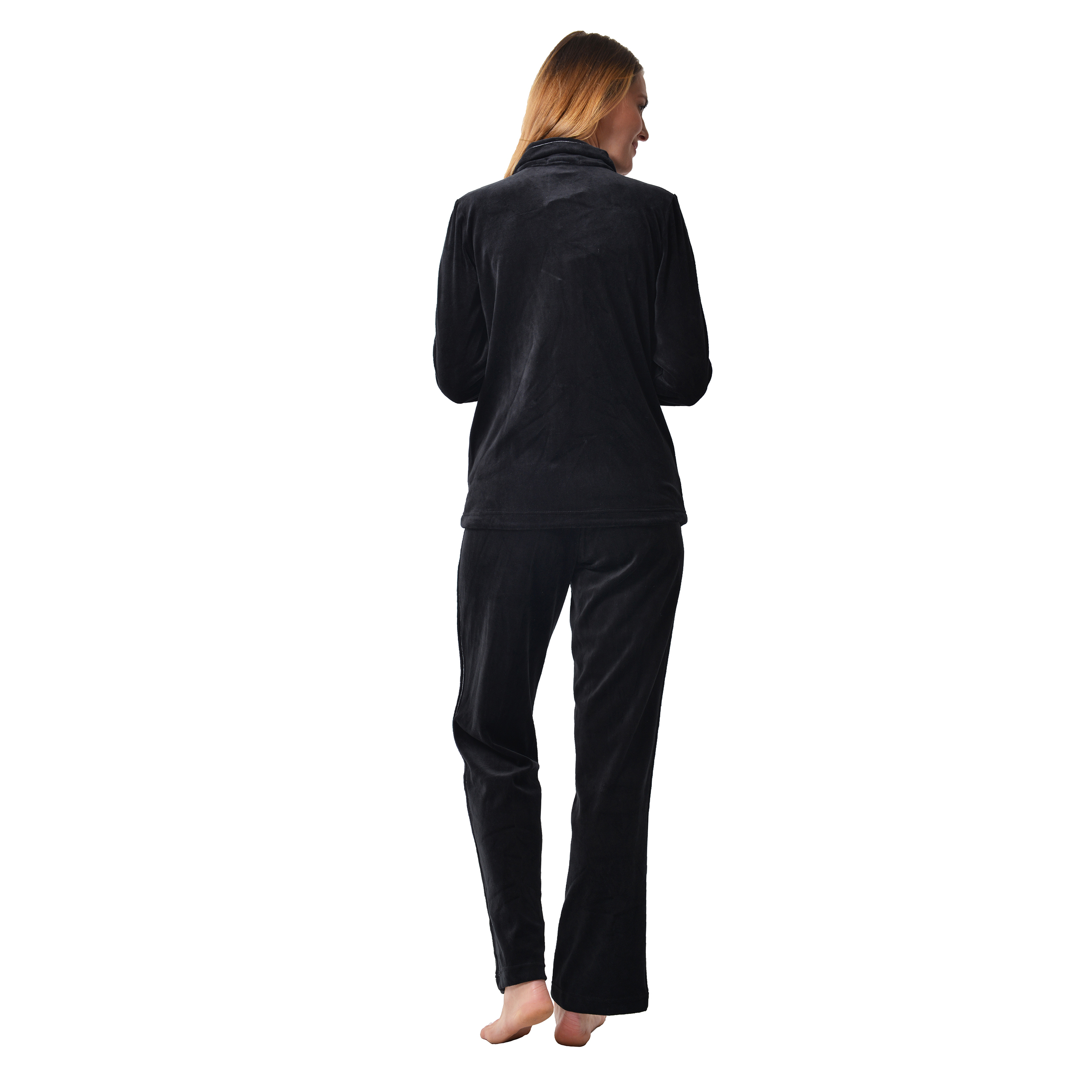 RAIKOU Hausanzug Freizeitanzug Homewear Trainingsanzug mit Reißverschluss,  dezente Ziersteppung, Seilzug im unteren Saum
