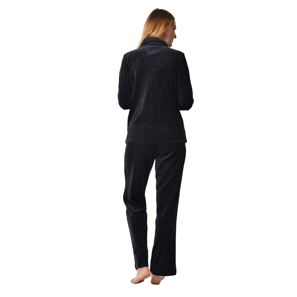 RAIKOU Hausanzug Freizeitanzug Homewear Trainingsanzug mit Reißverschluss,  dezente Ziersteppung, Seilzug im unteren Saum