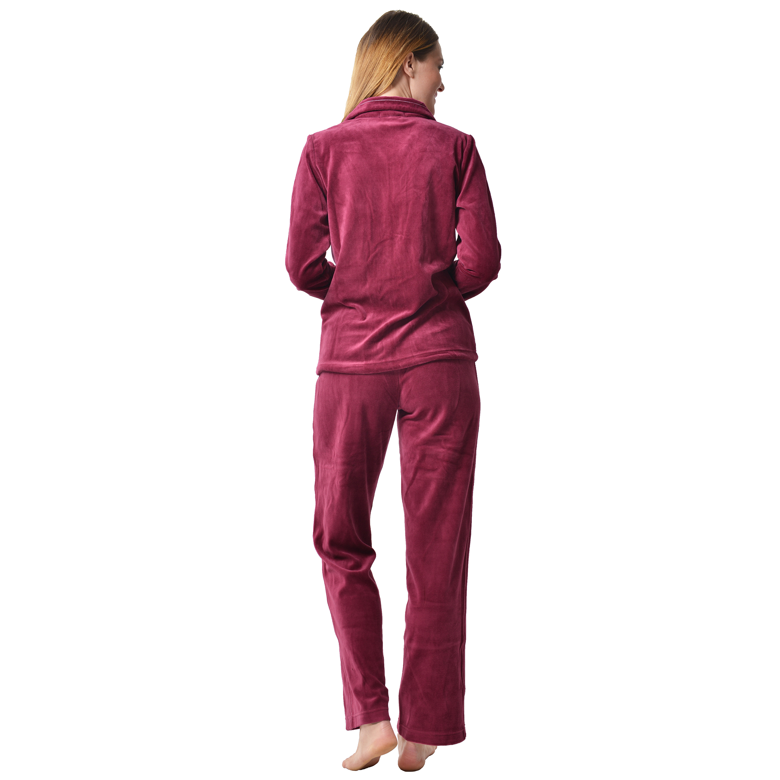 RAIKOU Hausanzug Freizeitanzug Homewear Trainingsanzug mit Reißverschluss,  dezente Ziersteppung, Seilzug im unteren Saum