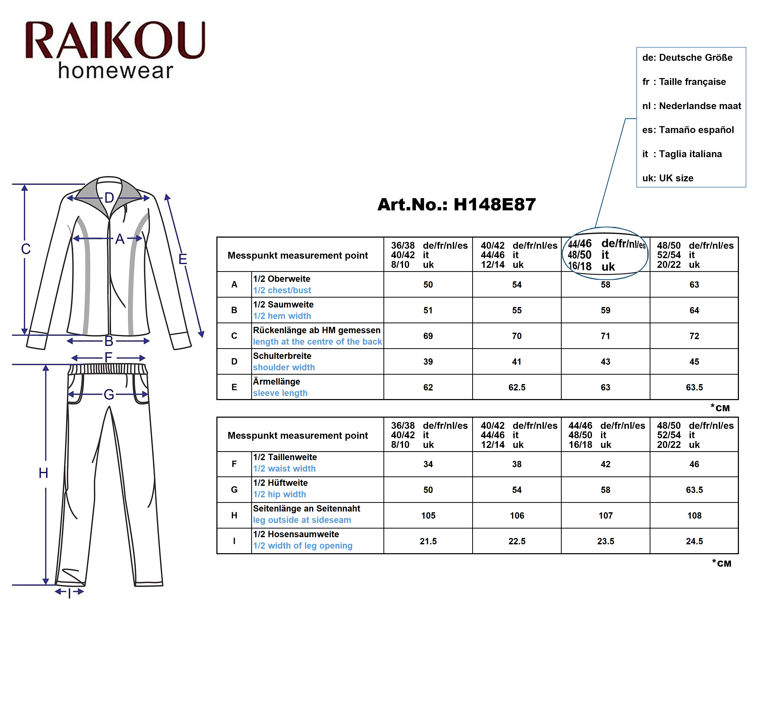 RAIKOU Nicki Velours Damen Hausanzug Freizeitanzug Jogginganzug mit Reißverschluss und Leo Print