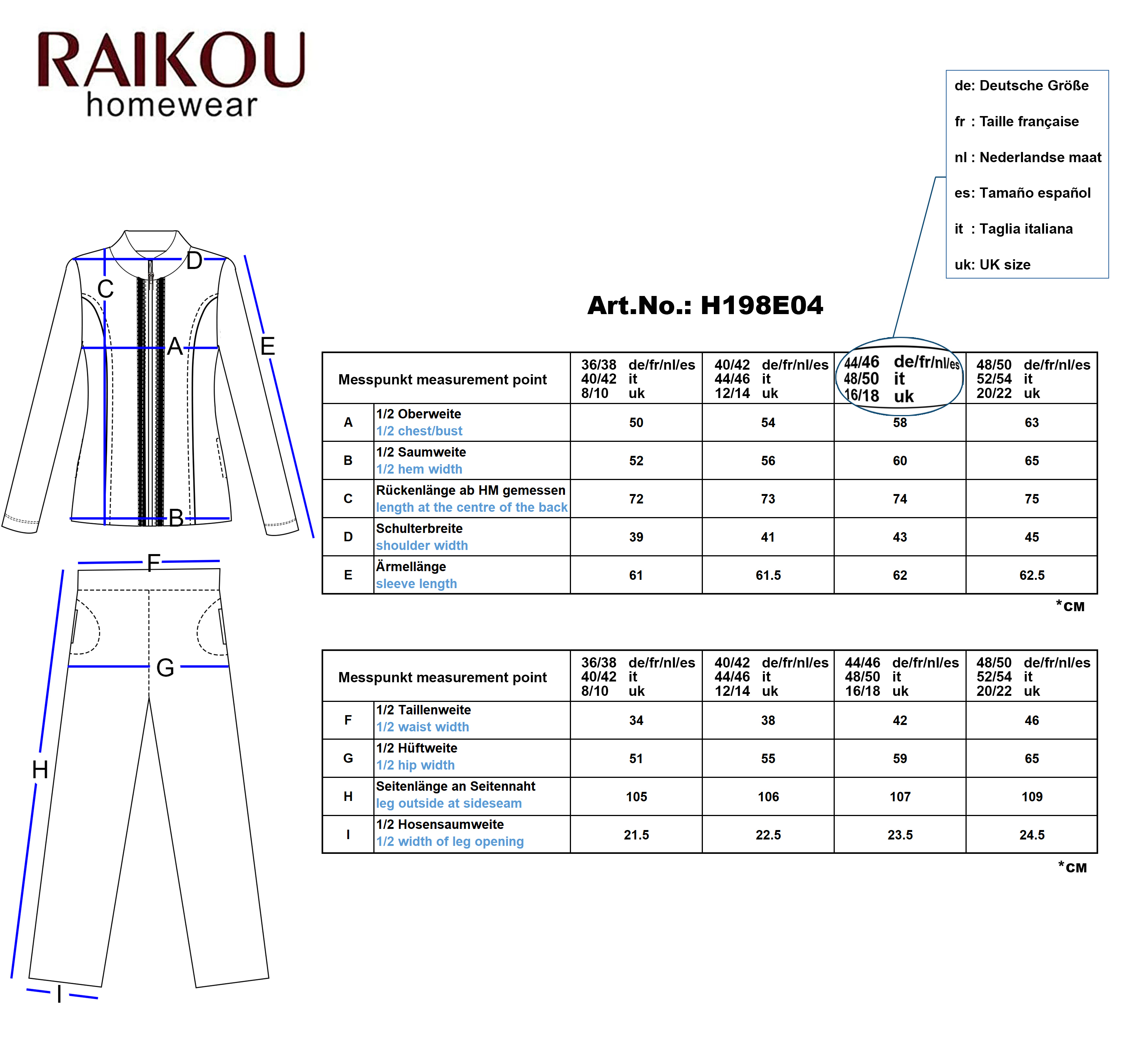 RAIKOU Damen- Anzug Freizeitanzug Hausanzug mit Reißverschluss und zwei dunkel lilanen Paillettenreihen