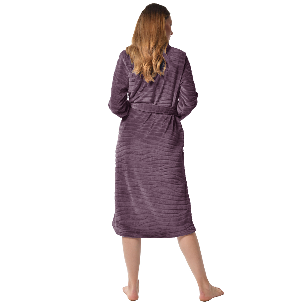 RAIKOU Damen Bademantel Morgenmantel Saunamantel weiches und super flauschiges Coral-Fleece Flausch RelaxKuschelfrottee Microfaser