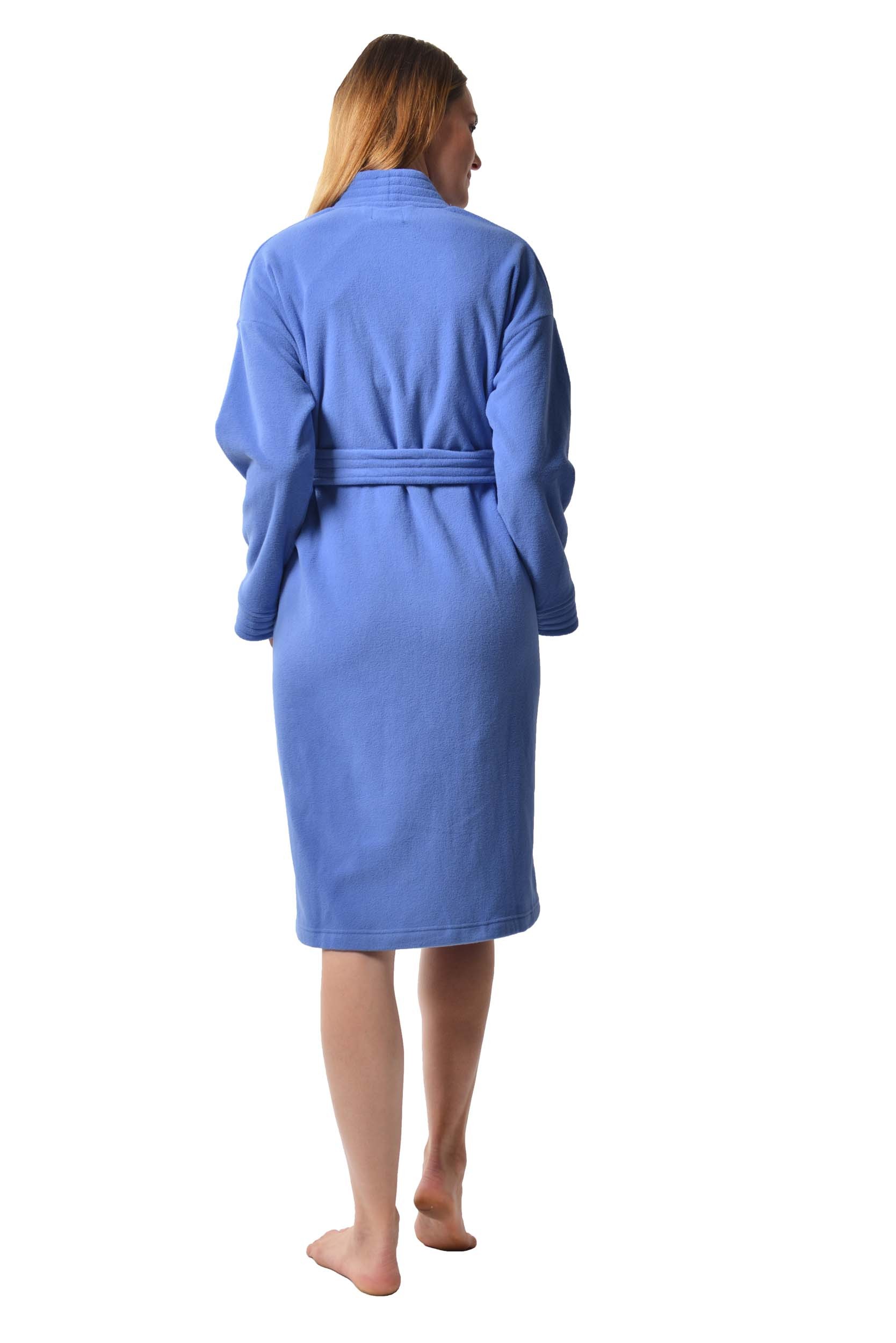 Raikou Damen und Herren Bademantel Fleece Morgenmantel Atmungsaktive Saunamantel mit Gürtel Unisex Hausmantel