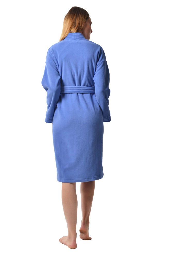 Raikou Damen und Herren Bademantel Fleece Morgenmantel Atmungsaktive Saunamantel mit Gürtel Unisex Hausmantel