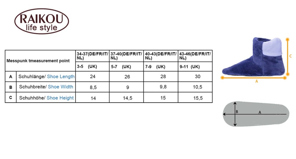 RAIKOU Cosy Shoe Hausschuhe-Pantoffel Stiefel für Damen, Herren aus Micro Flausch mit ABS und Rutschfester Sohle, Super Flauschige