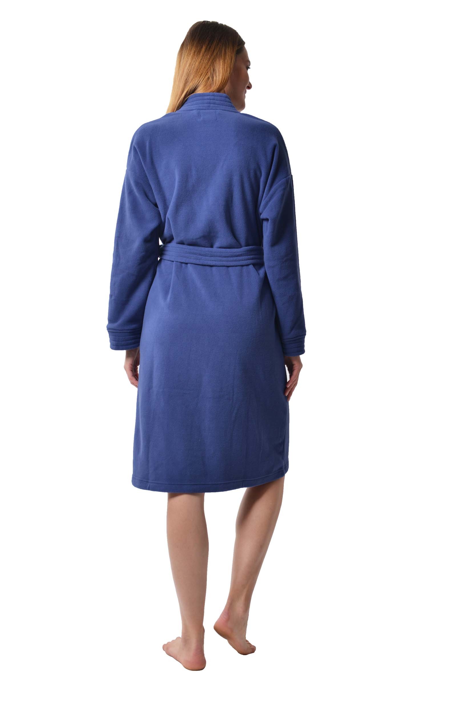 Raikou Damen und Herren Bademantel Fleece Morgenmantel Atmungsaktive Saunamantel mit Gürtel Unisex Hausmantel