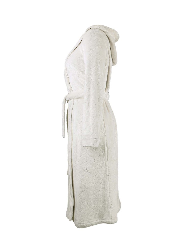 Raikou Bademantel mit Kapuze Damen Herren, Morgenmantel Weich und Super Flauschig Luxury Mikrofaser Kapuzenbademantel Coral Fleece Saunamantel