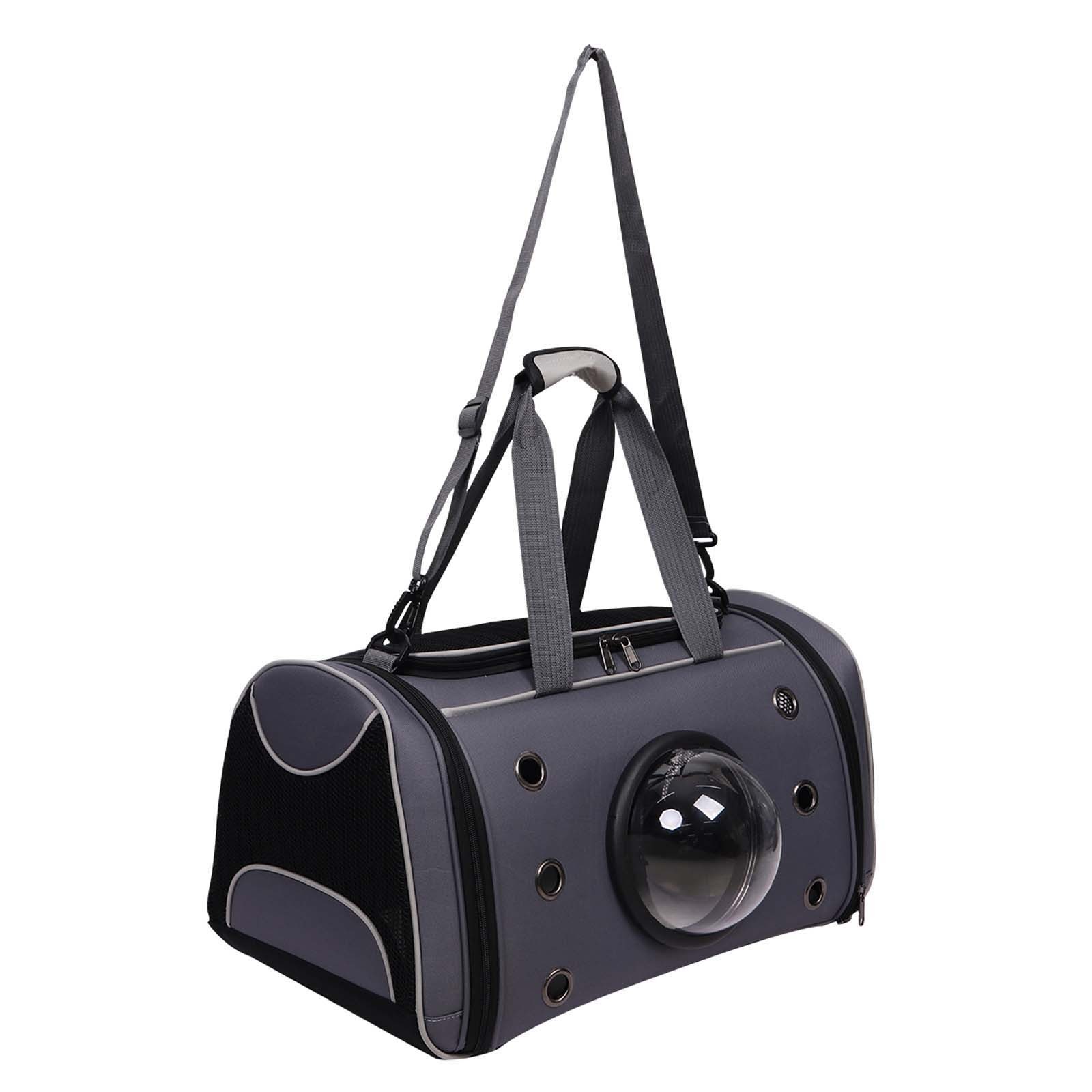 Haustiertasche Tragetasche Haustier transparente Raumkapsel-Tasche Hundekäfig atmungsaktive Umhängetransporttasche für Katzen und Hunde
