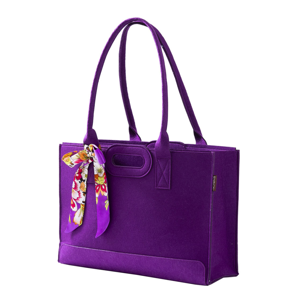 Die Neue RAIKOU KULT Filz-Tasche mit abnehmbarer Innentasche, Hochwertige Einkaufstasche, Strandtasche，Badetasche, Henkeltasche，Zeitungskorb, Filzkorb, Einkaufskorb, Kaminholztasche, auch für Garten Picknick Strand oder zur Spielzeug Aufbewahrung