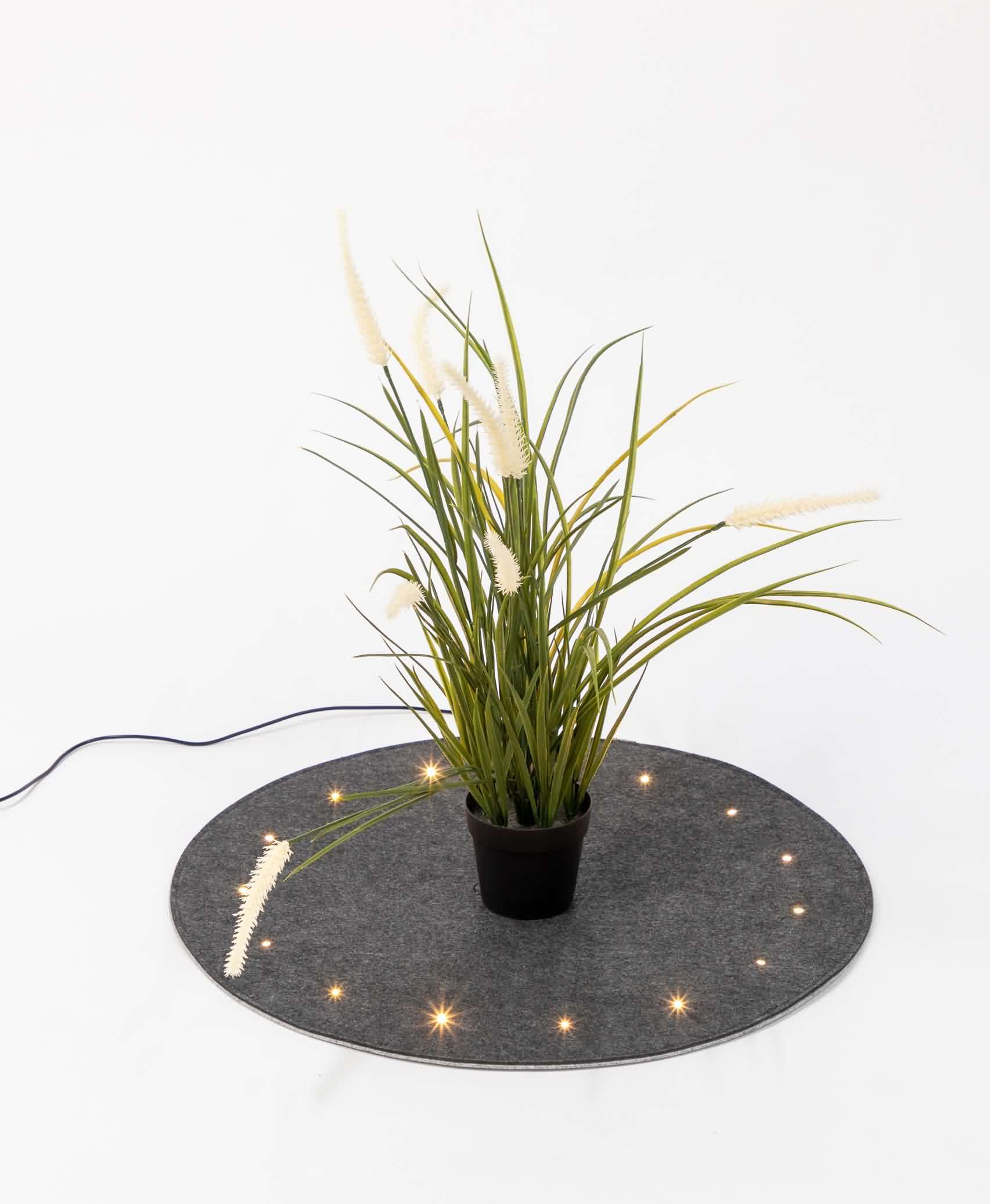 LED Filzunterlage Weihnachtsbaum Unterlage Rund Christbaum Teppich 50cm/100cm