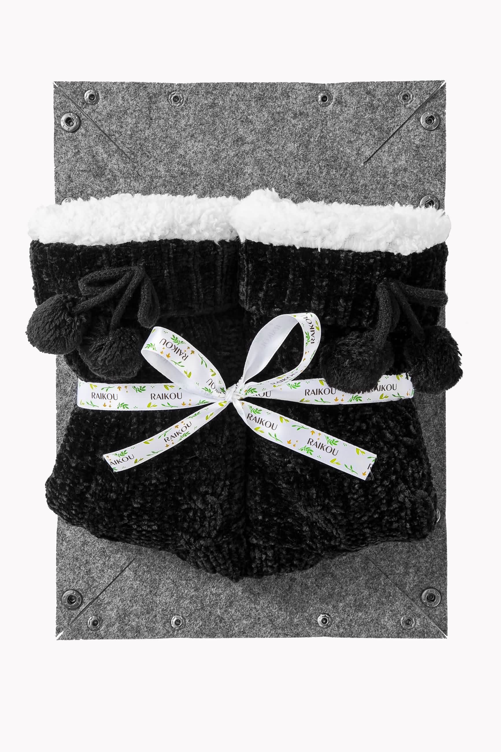 RAIKOU Kuschelsocken Flauschige Socken Warme Wintersocken Weiche Haussocken Bettsocken Hüttensocken Geschenke Weihnachtssocken mit ABS Sohle