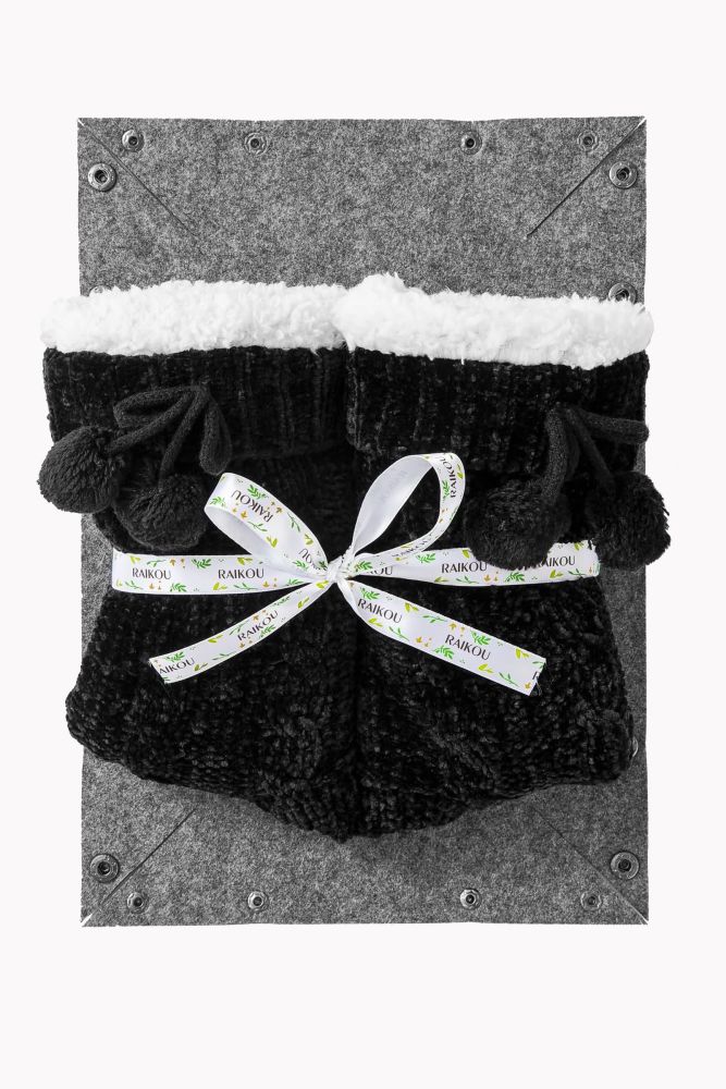 RAIKOU Kuschelsocken Flauschige Socken Warme Wintersocken Weiche Haussocken Bettsocken Hüttensocken Geschenke Weihnachtssocken mit ABS Sohle