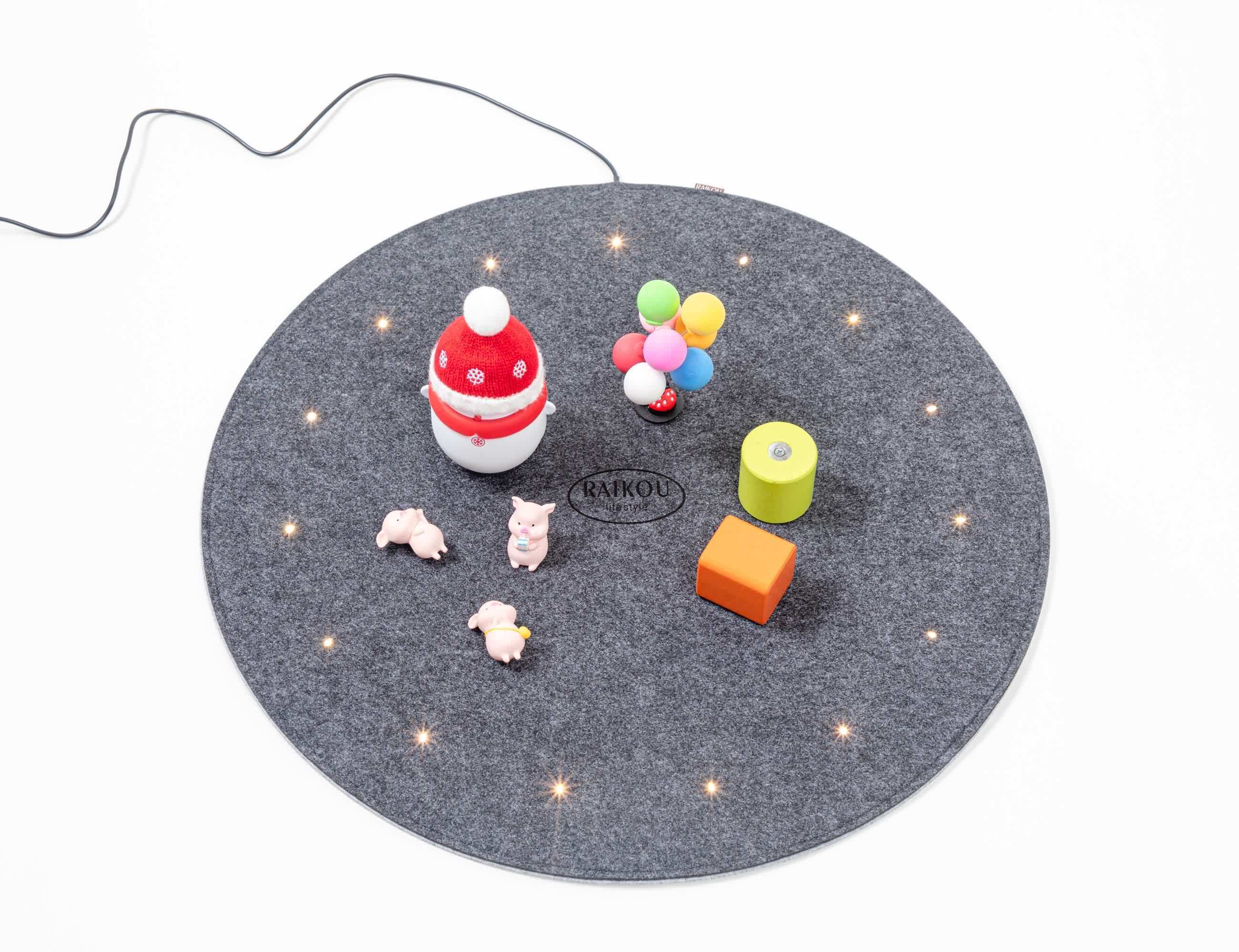 LED Filzunterlage Weihnachtsbaum Unterlage Rund Christbaum Teppich 50cm/100cm