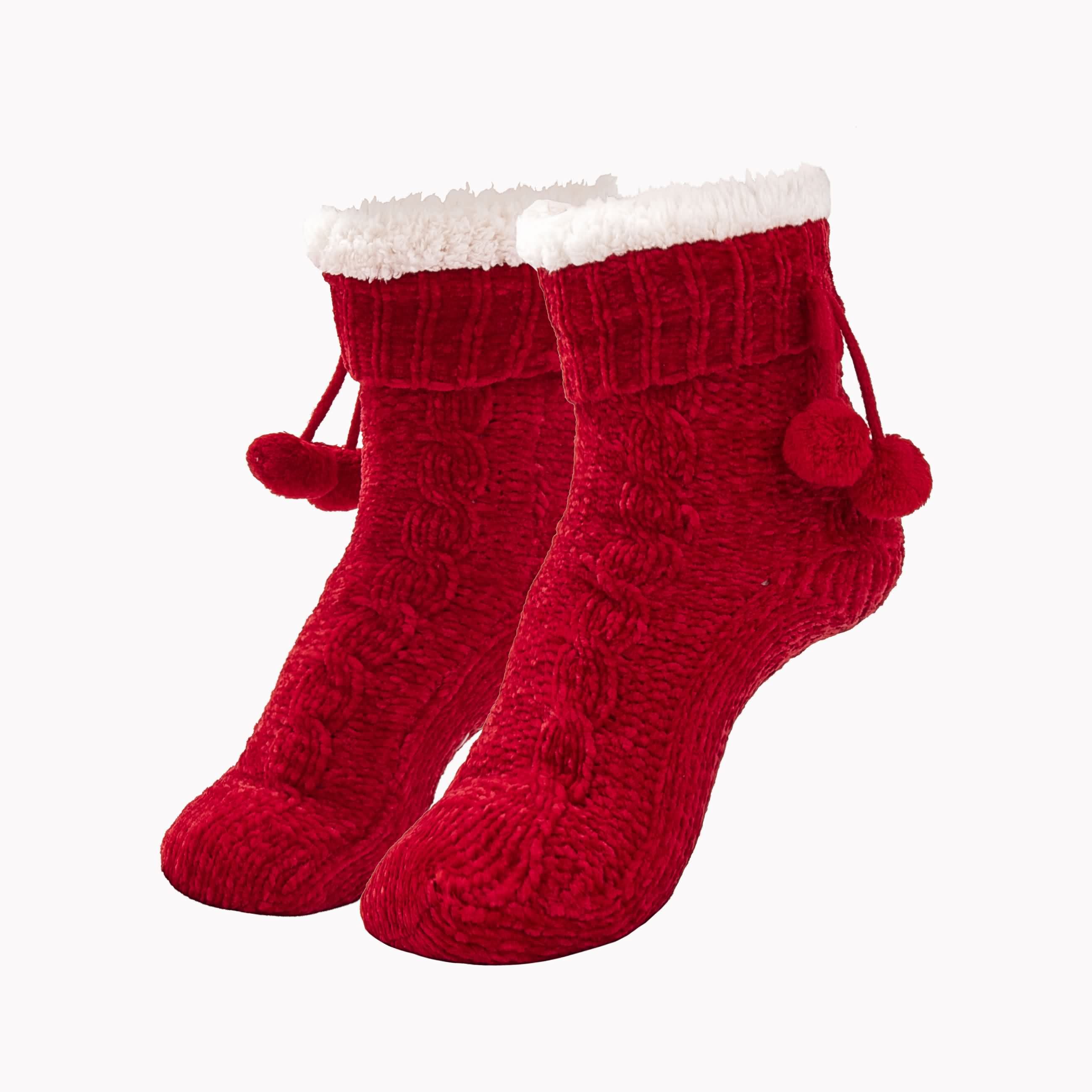 RAIKOU Kuschelsocken Flauschige Socken Warme Wintersocken Weiche Haussocken Bettsocken Hüttensocken Geschenke Weihnachtssocken mit ABS Sohle