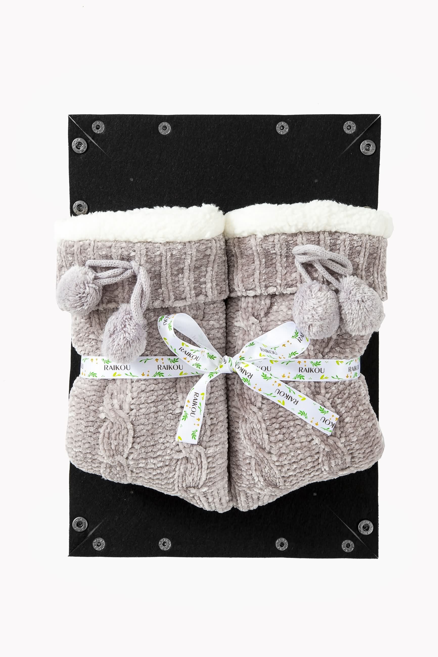 RAIKOU Kuschelsocken Flauschige Socken Warme Wintersocken Weiche Haussocken Bettsocken Hüttensocken Geschenke Weihnachtssocken mit ABS Sohle