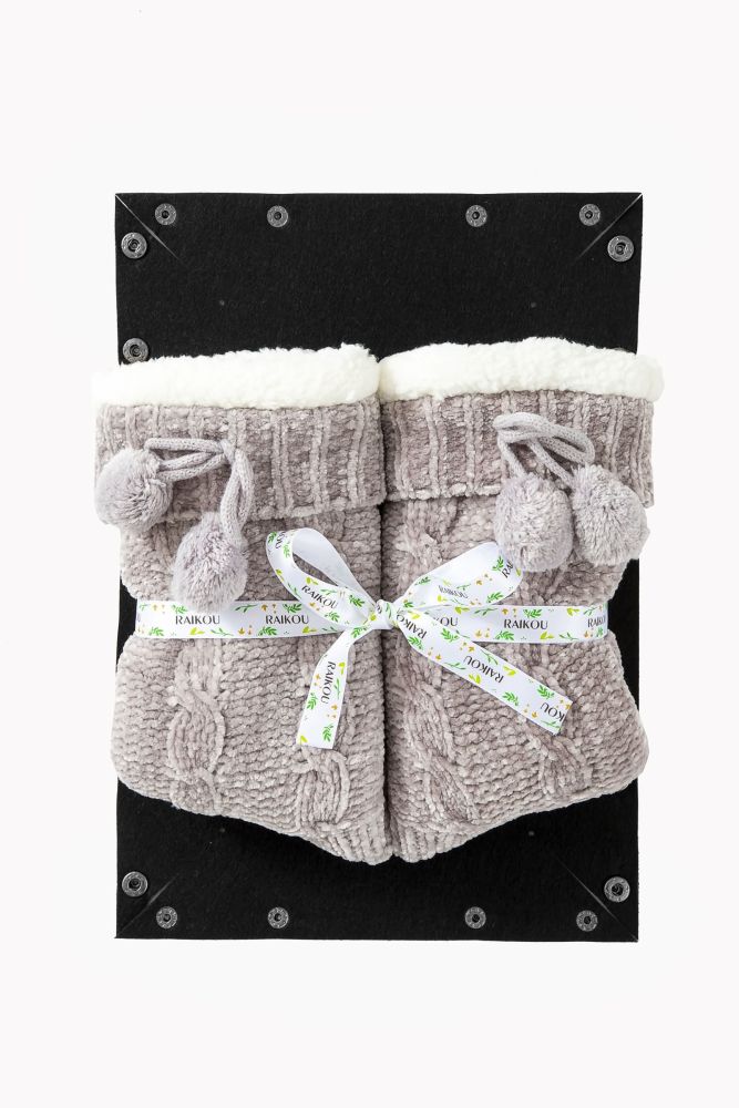 RAIKOU Kuschelsocken Flauschige Socken Warme Wintersocken Weiche Haussocken Bettsocken Hüttensocken Geschenke Weihnachtssocken mit ABS Sohle