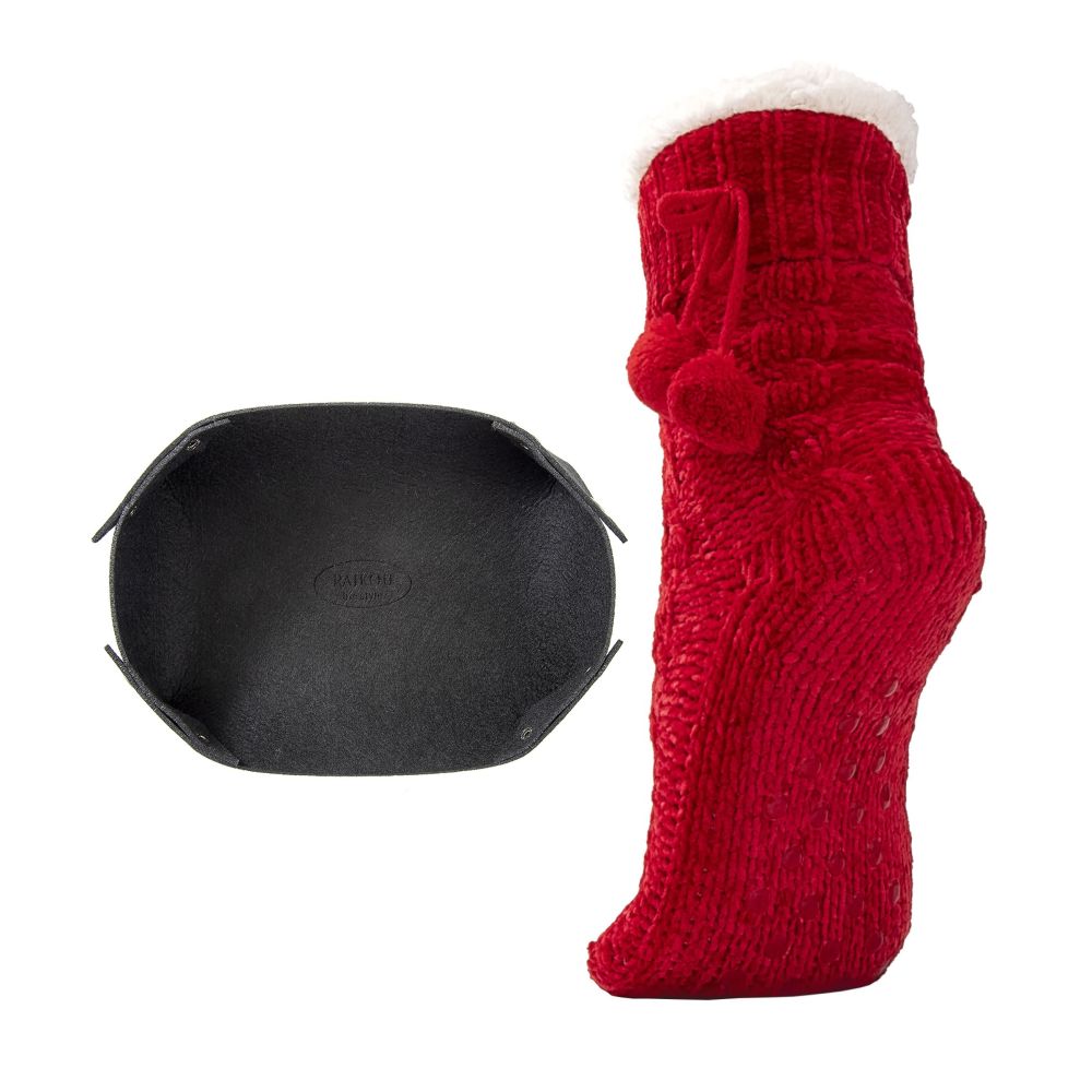 RAIKOU Kuschelsocken Flauschige Socken Warme Wintersocken Weiche Haussocken Bettsocken Hüttensocken Geschenke Weihnachtssocken mit ABS Sohle