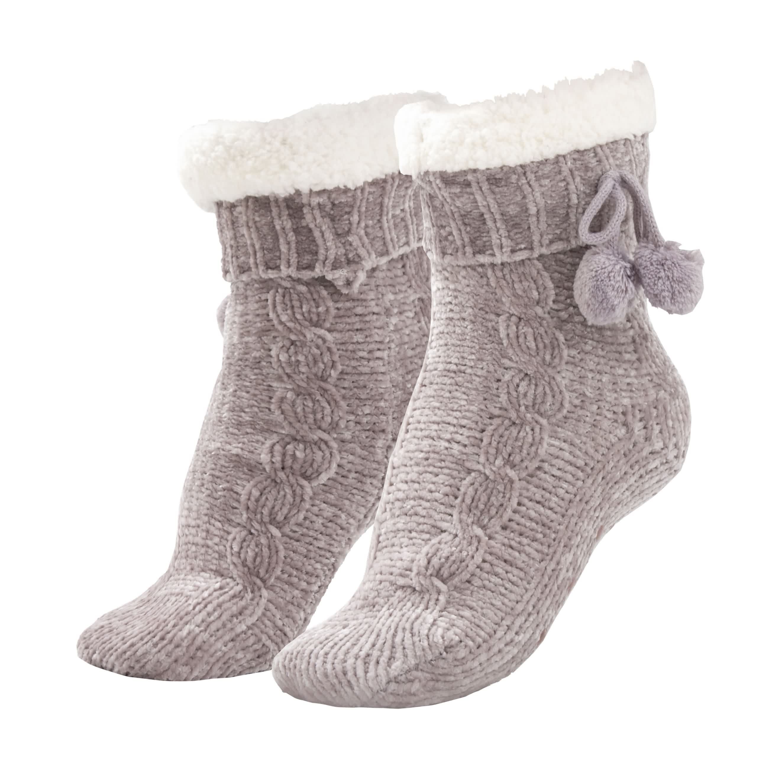 RAIKOU Kuschelsocken Flauschige Socken Warme Wintersocken Weiche Haussocken Bettsocken Hüttensocken Geschenke Weihnachtssocken mit ABS Sohle