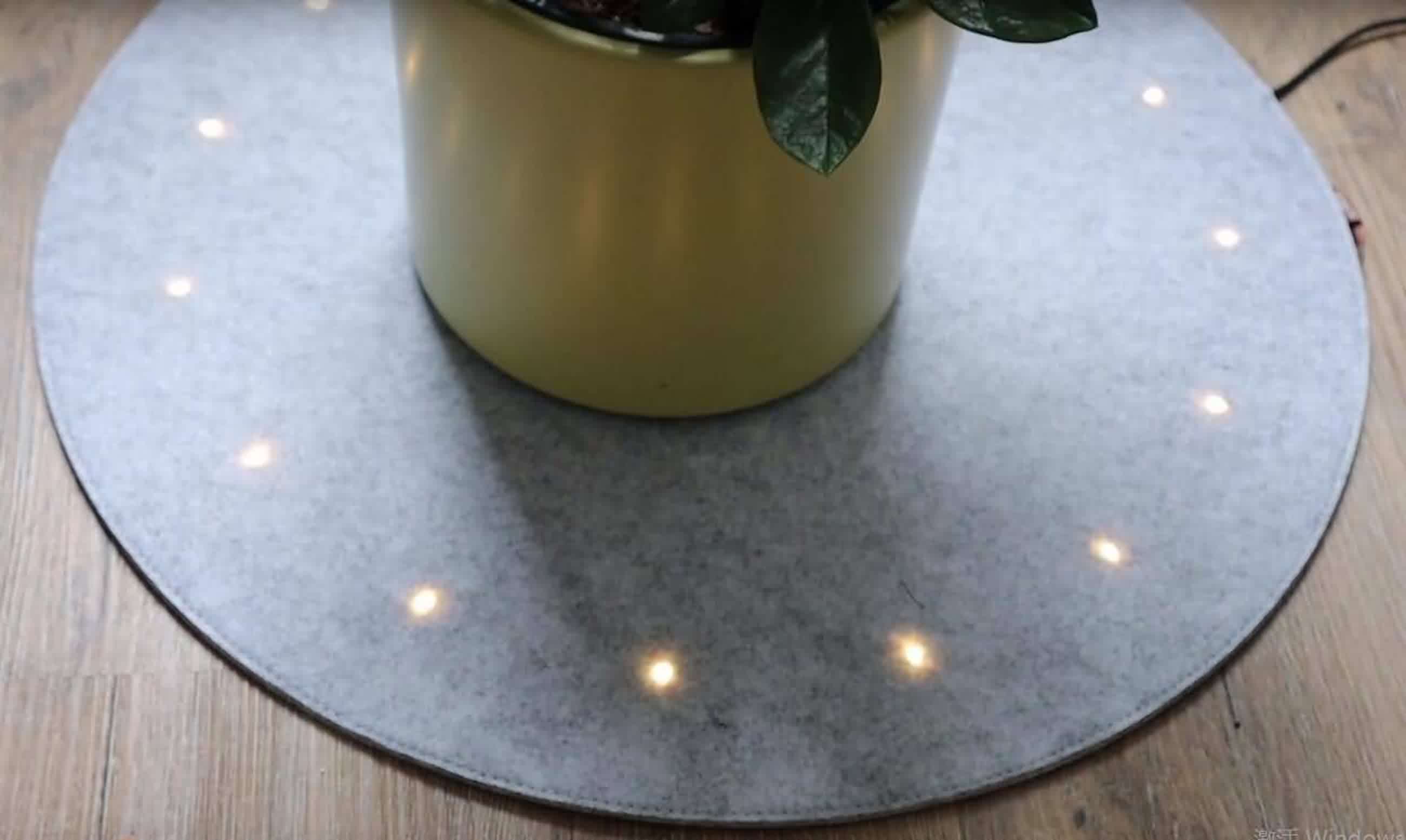 LED Filzunterlage Weihnachtsbaum Unterlage Rund Christbaum Teppich 50cm/100cm