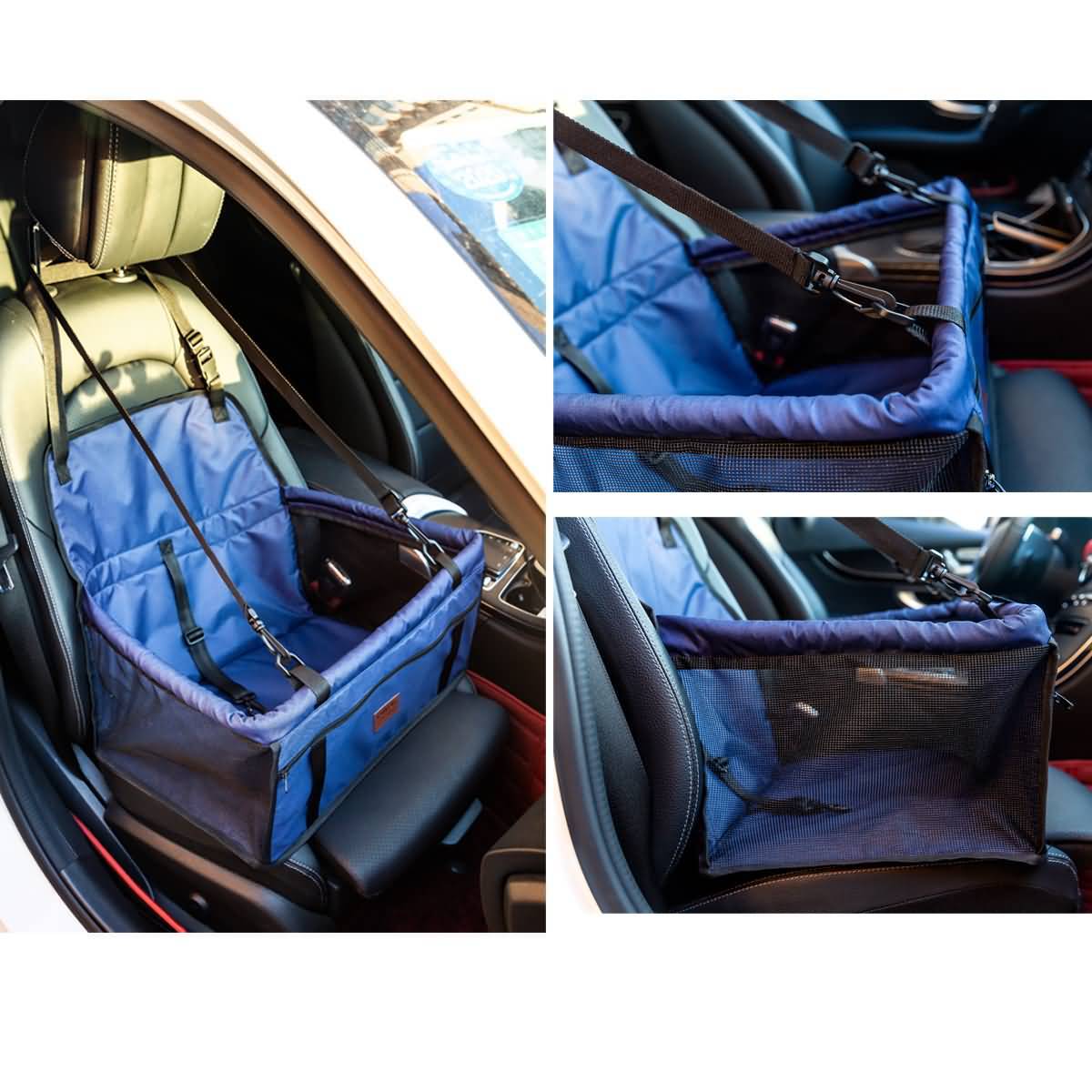 Haustier-Autositz, Stabiler Autositz für Kleine Bis Mittelgroße Hunde, safety-seat for pets, 50cm*40cm*24cm (L*B*H)