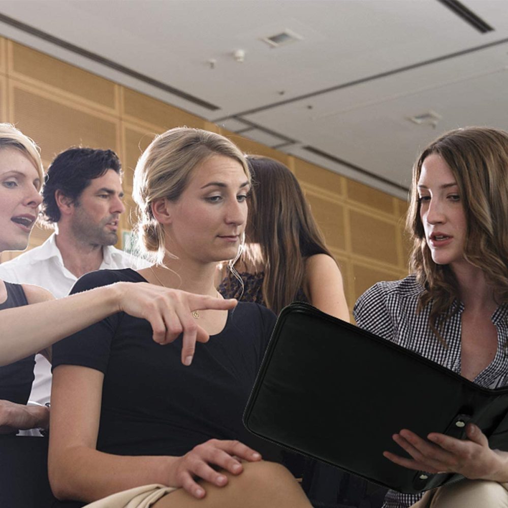 A4 Schreibmappe Portfolio Dokumenten-Mappe Konferenzmappe, Reißverschluss inkl. Schreibblock