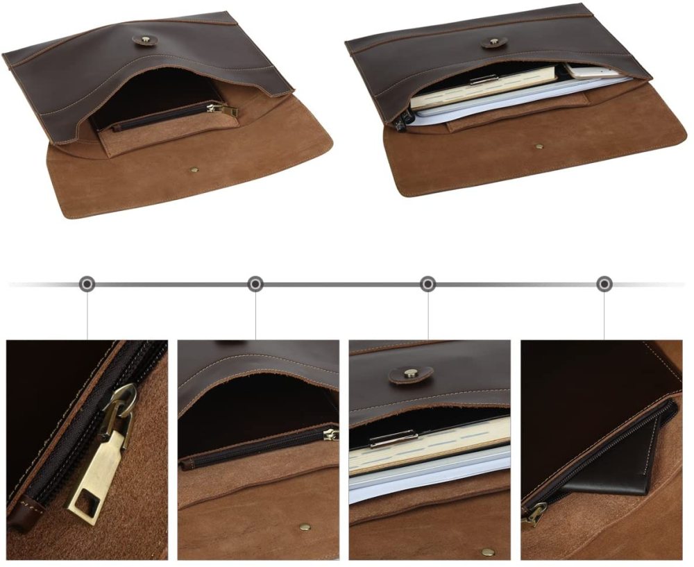 Lederumschlag Umschlag Portfolio Reisepasshülle Umschlag Schutzhülle Reisedokumente Kartenetui Büffelleder