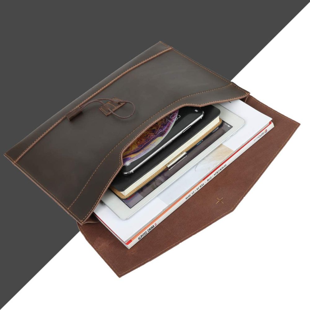 Lederumschlag Umschlag Portfolio Reisepasshülle Umschlag Schutzhülle Reisedokumente Kartenetui Büffelleder