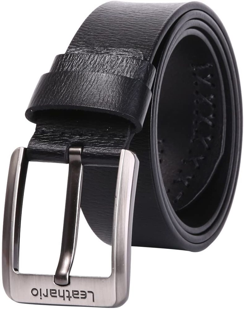 Herren stellbarer Ledergürtel 3.8 CM breiter Jeansgürtel Anzuggürtel Gürtelschnalle Belt Gurt Riemen