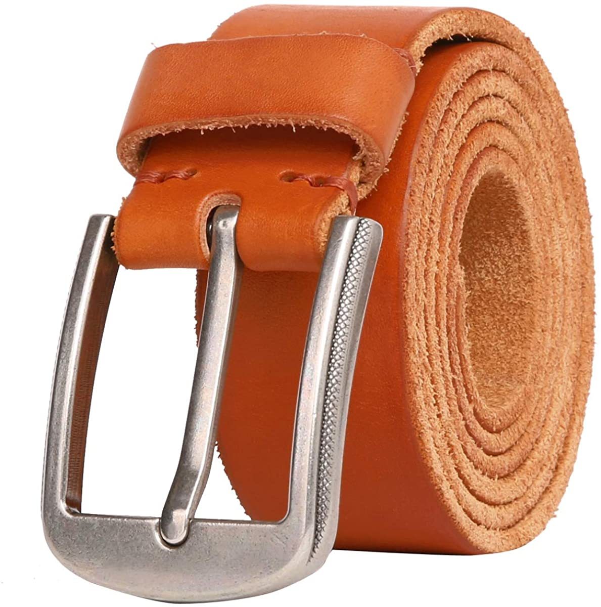 Ledergürtel Herren aus italienischem Rindsleder, 38 mm Breit, verstellbarer Jeansgürtel, Anzuggürtel in Braun und Schwarz