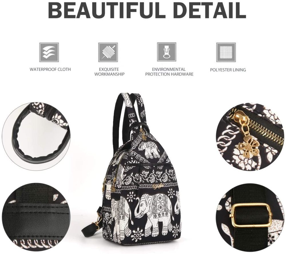 Damen Canvas Rucksack mit lässigem Stil, multifunktionale und modische Umhängetasche und Rucksack mit einzigartigem Design für den täglichen Gebrauch, Reisen und Schule