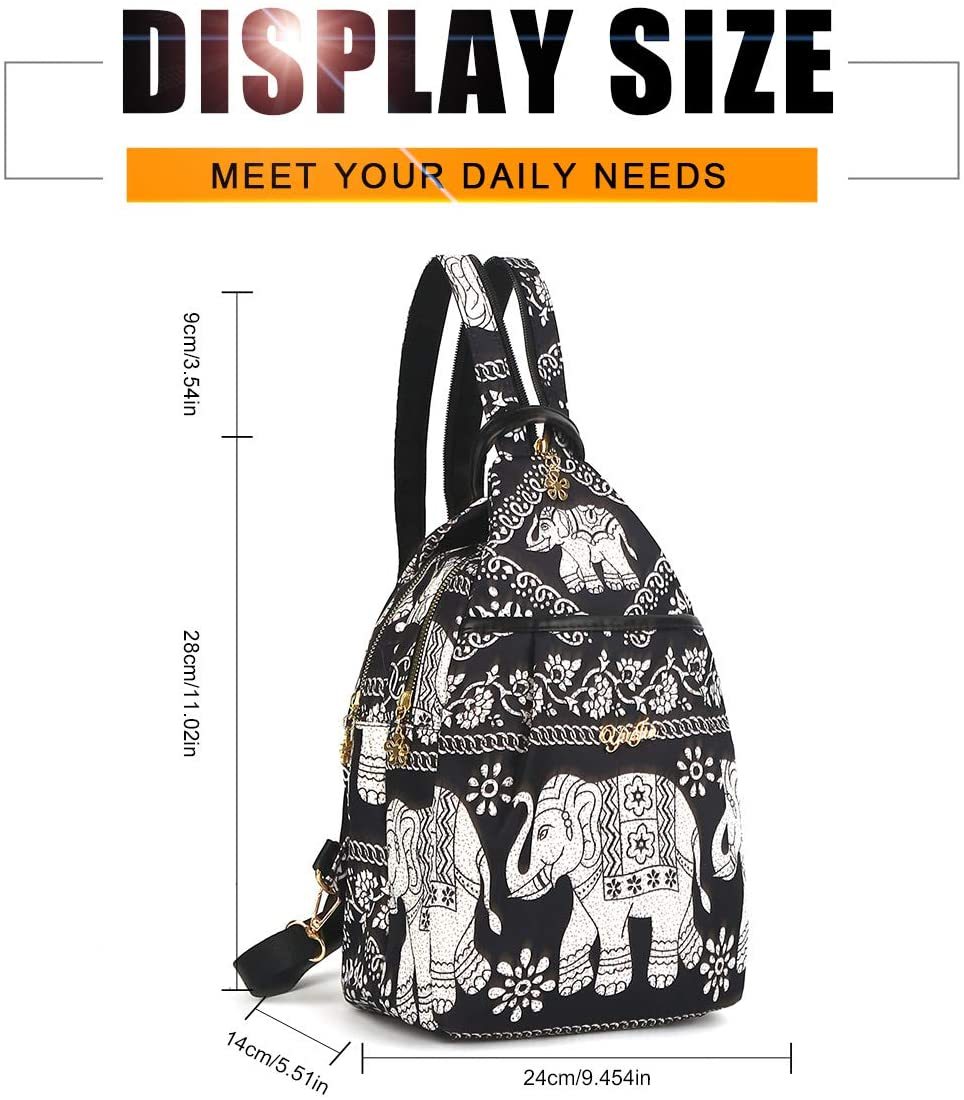 Damen Canvas Rucksack mit lässigem Stil, multifunktionale und modische Umhängetasche und Rucksack mit einzigartigem Design für den täglichen Gebrauch, Reisen und Schule
