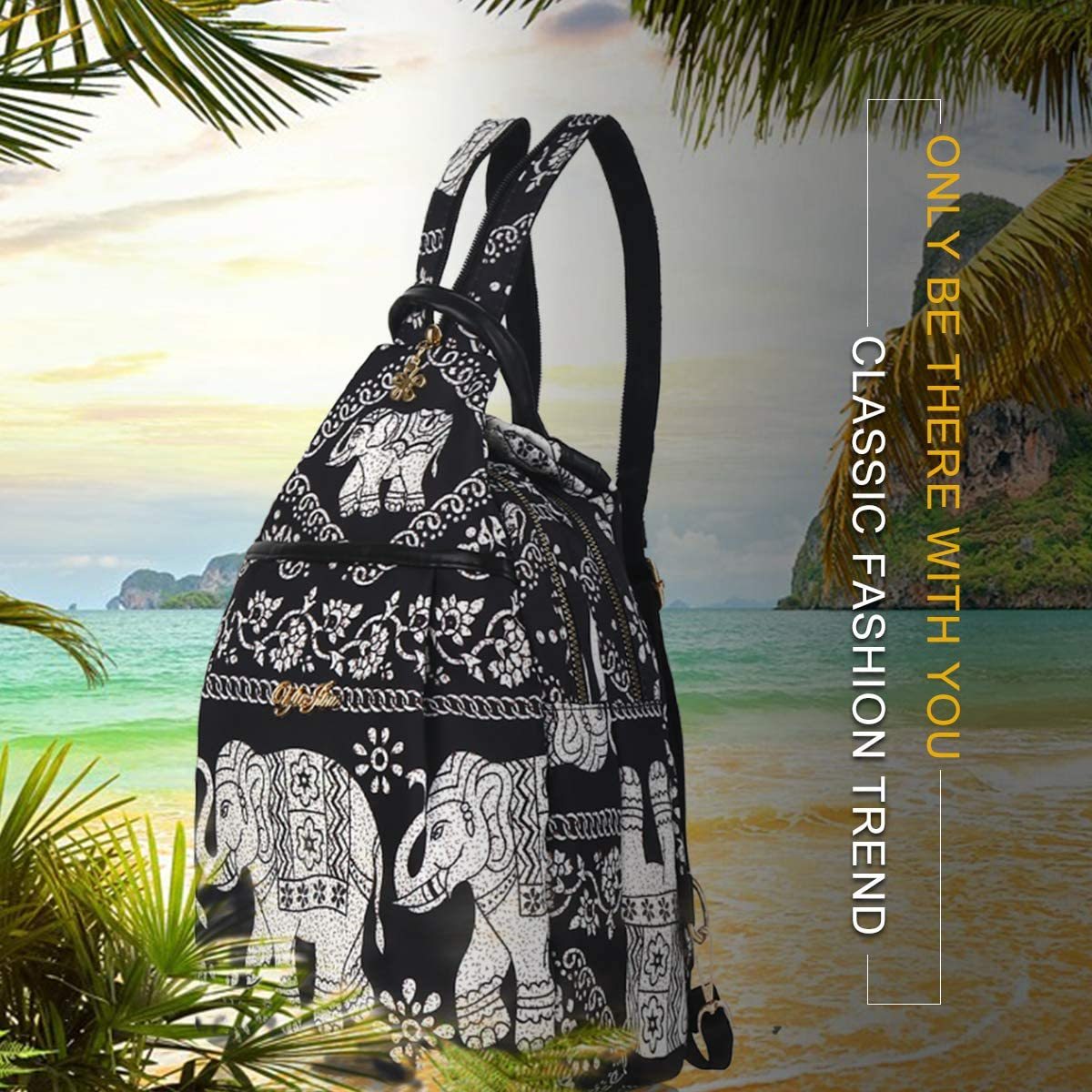 Damen Canvas Rucksack mit lässigem Stil, multifunktionale und modische Umhängetasche und Rucksack mit einzigartigem Design für den täglichen Gebrauch, Reisen und Schule