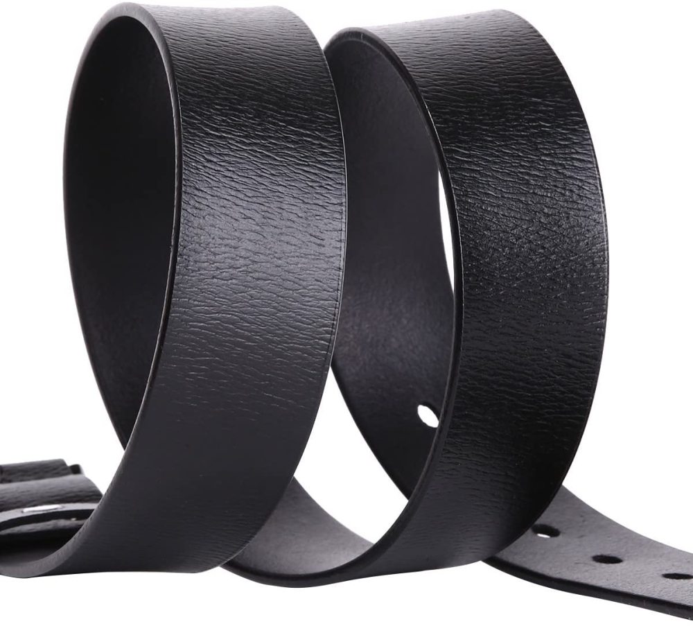 Herren stellbarer Ledergürtel 3.8 CM breiter Jeansgürtel Anzuggürtel Gürtelschnalle Belt Gurt Riemen