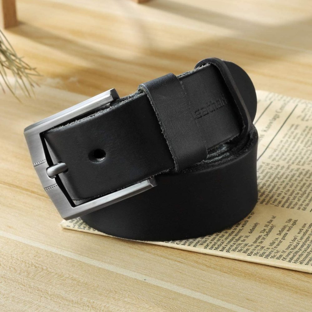 Ledergürtel Herren aus italienischem Rindsleder, 38 mm Breit, verstellbarer Jeansgürtel, Anzuggürtel in Braun und Schwarz