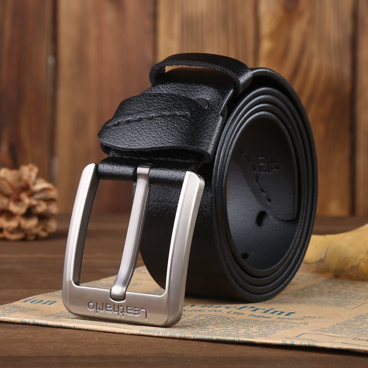 voll leder Herren belt gürtel 3.8 CM breiter Jeansgürtel hosengürtel Riemen