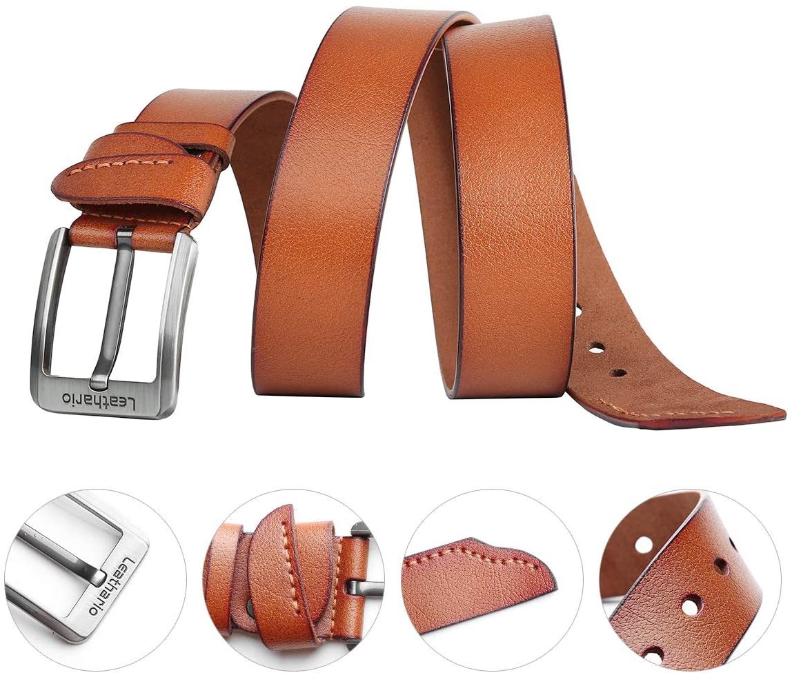 voll leder Herren belt gürtel 3.8 CM breiter Jeansgürtel hosengürtel Riemen