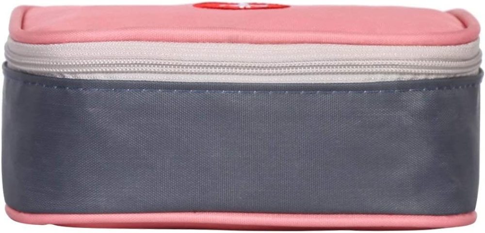 Oxford Gewebe Medizintasche für Notfälle Notfalltaschen Betreuertasche Reiseapotheke Tasche Erste Hilfe Set Medizinkoffer Sanitätstasche Rosa 14cm(L) x 6cm(B) x 11.5cm(H)