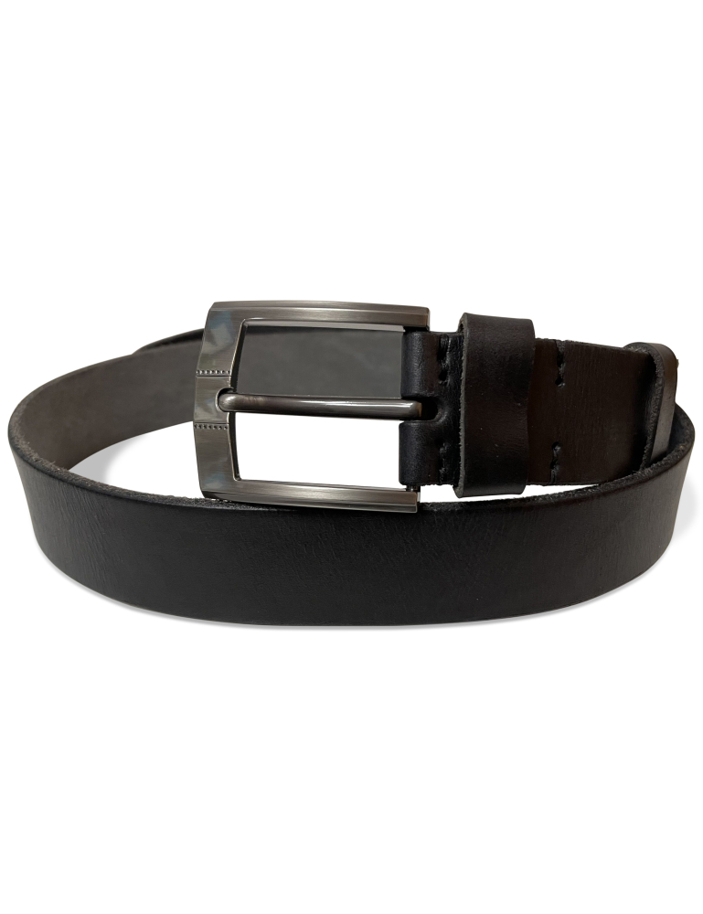 Ledergürtel Herren aus italienischem Rindsleder, 38 mm Breit, Jeansgürtel, Anzuggürtel in Braun und Schwarz