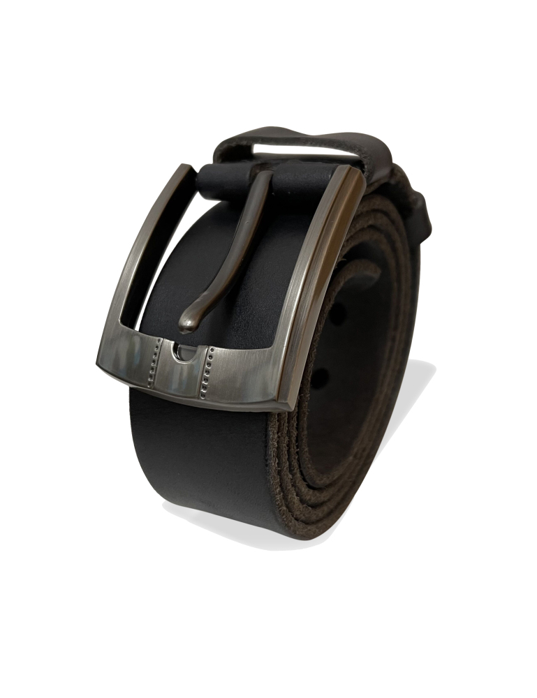 Ledergürtel Herren aus italienischem Rindsleder, 38 mm Breit, Jeansgürtel, Anzuggürtel in Braun und Schwarz