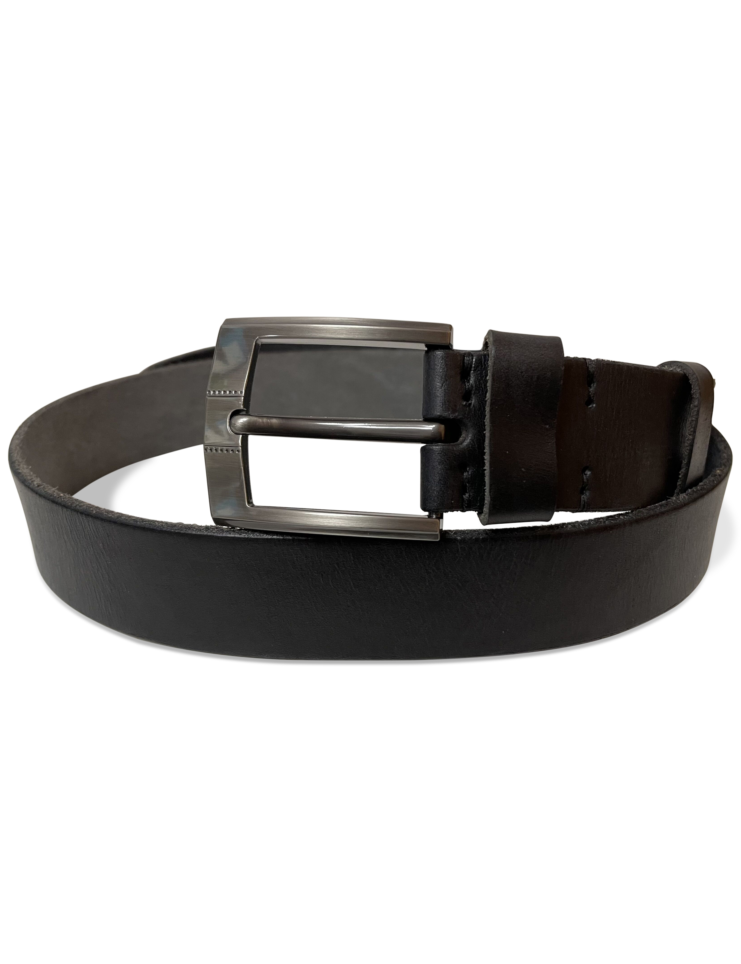 Ledergürtel Herren aus italienischem Rindsleder, 38 mm Breit, Jeansgürtel, Anzuggürtel in Braun und Schwarz