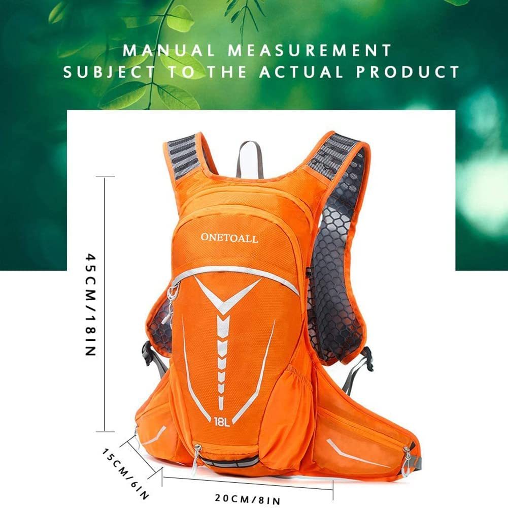 Fahrradrucksack Wanderrucksack 18 L für Damen und Herren Ultraleicht mit Helm Schutz zum Fahrradfahren Sport Uni Schule Wandern Trekking Camping