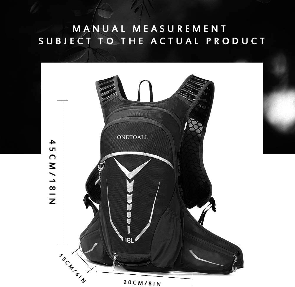 Fahrradrucksack Wanderrucksack 18 L für Damen und Herren Ultraleicht mit Helm Schutz zum Fahrradfahren Sport Uni Schule Wandern Trekking Camping