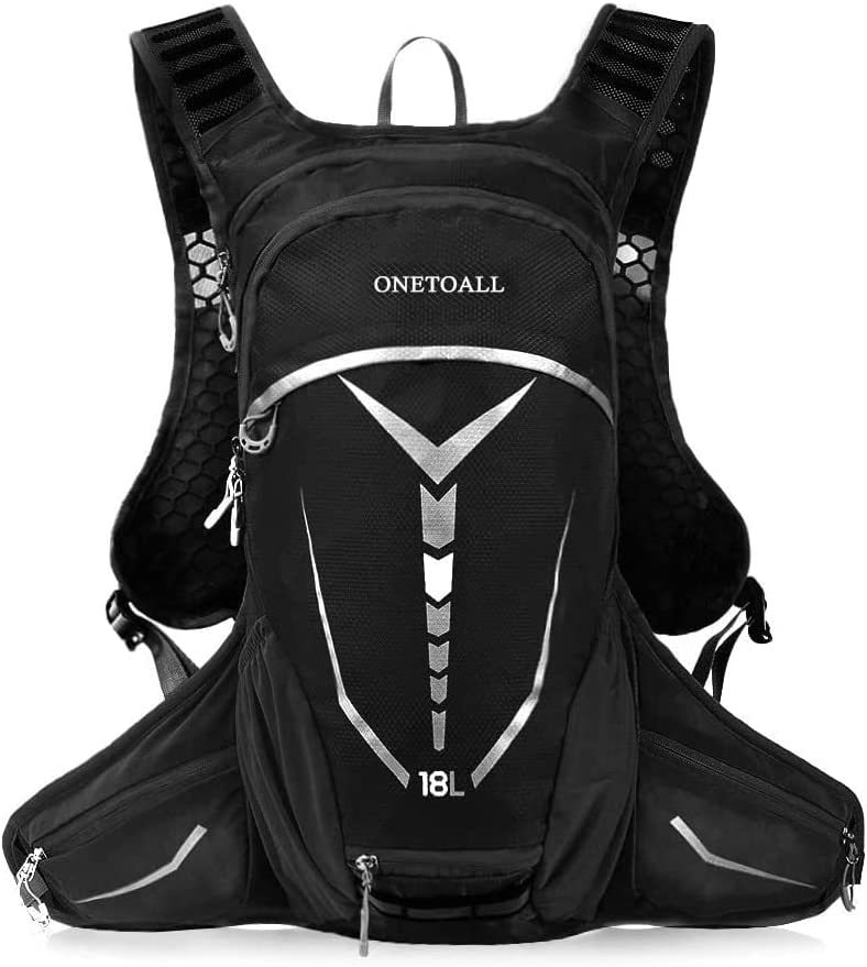 Fahrradrucksack Wanderrucksack 18 L für Damen und Herren Ultraleicht mit Helm Schutz zum Fahrradfahren Sport Uni Schule Wandern Trekking Camping
